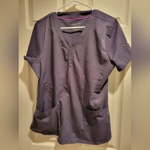 Purple Label Scrub Top Charcoal